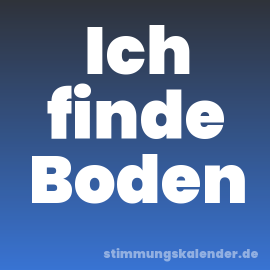 Ich finde Boden