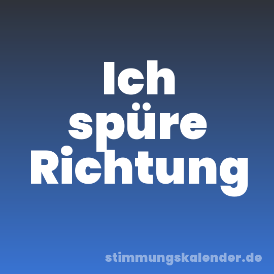 Ich spüre Richtung