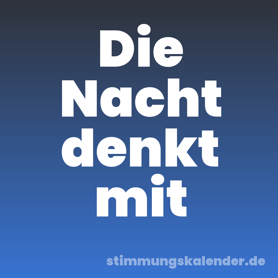 Die Nacht denkt mit