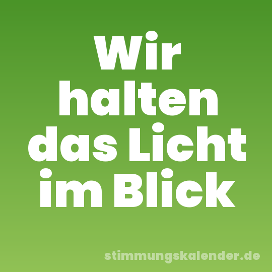 Wir halten das Licht im Blick