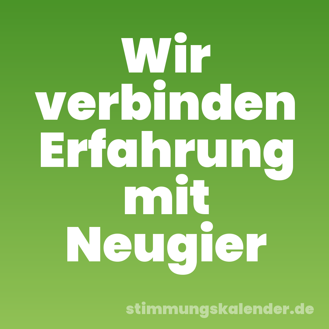 Wir verbinden Erfahrung mit Neugier