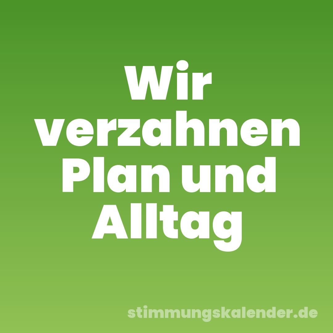 Wir verzahnen Plan und Alltag