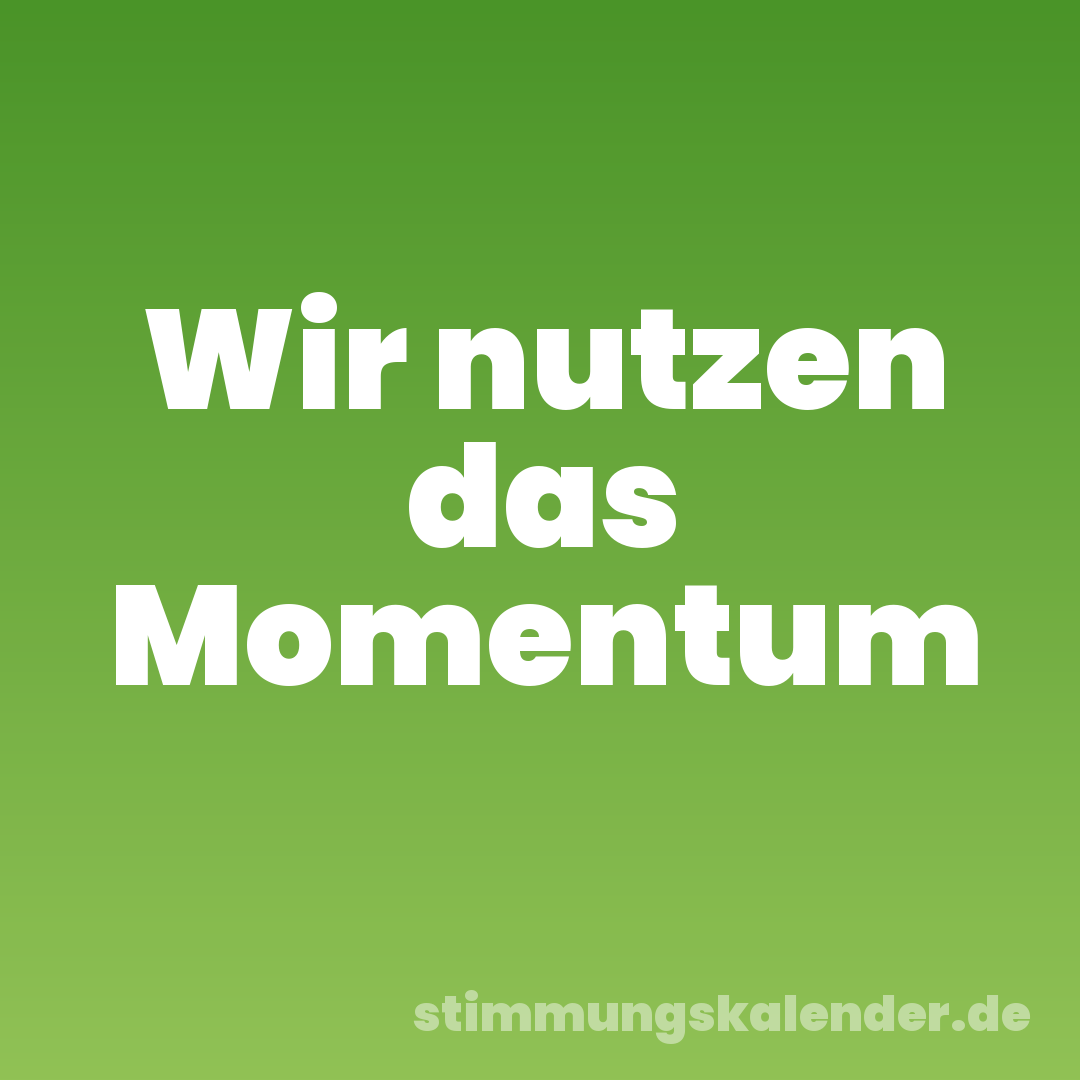 Wir nutzen das Momentum