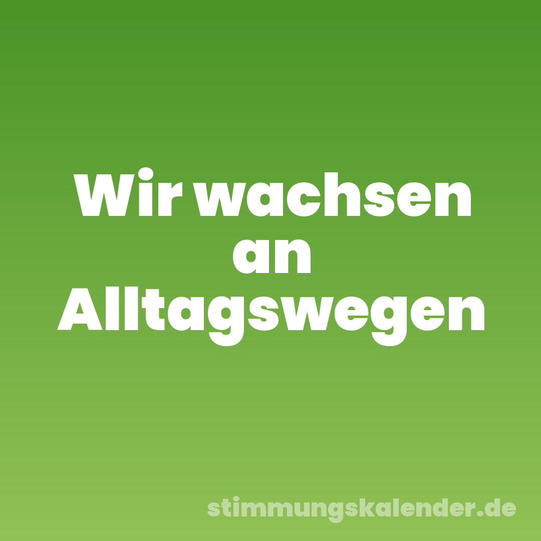 Wir wachsen an Alltagswegen