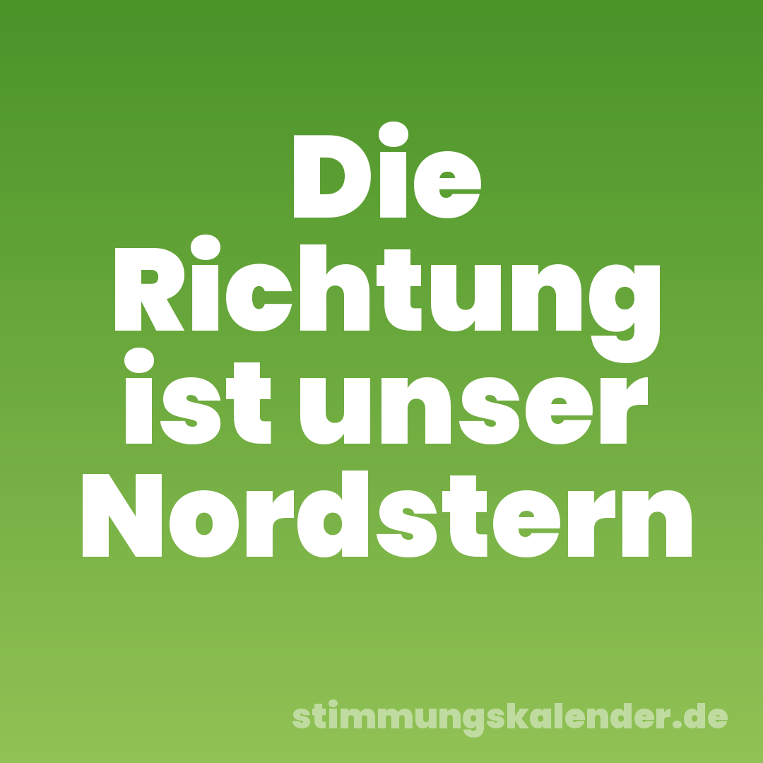 Die Richtung ist unser Nordstern
