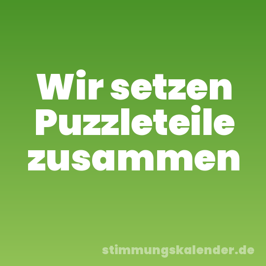 Wir setzen Puzzleteile zusammen