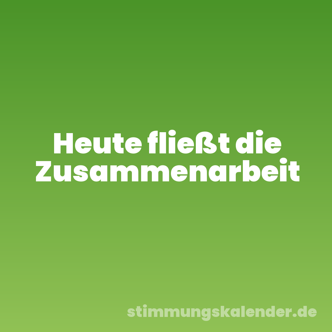 Heute fließt die Zusammenarbeit
