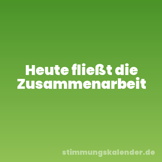 Heute fließt die Zusammenarbeit
