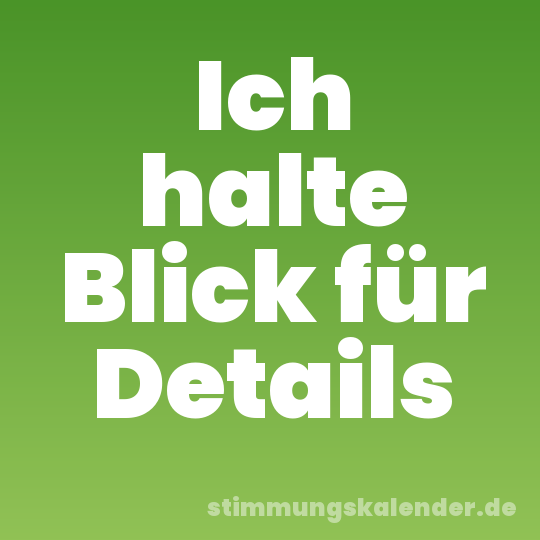 Ich halte Blick für Details