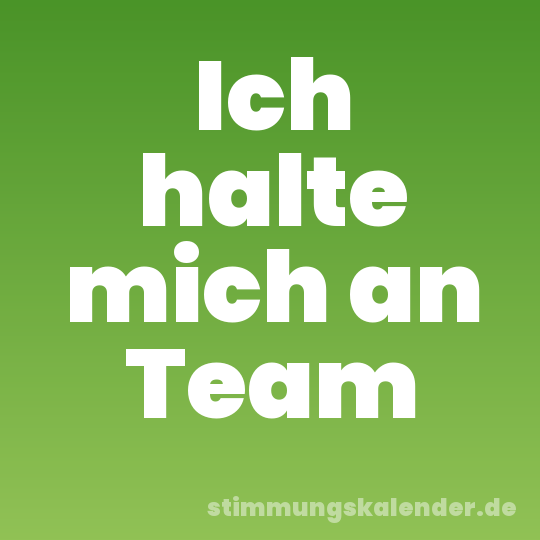 Ich halte mich an Team