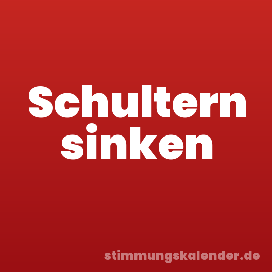 Schultern sinken