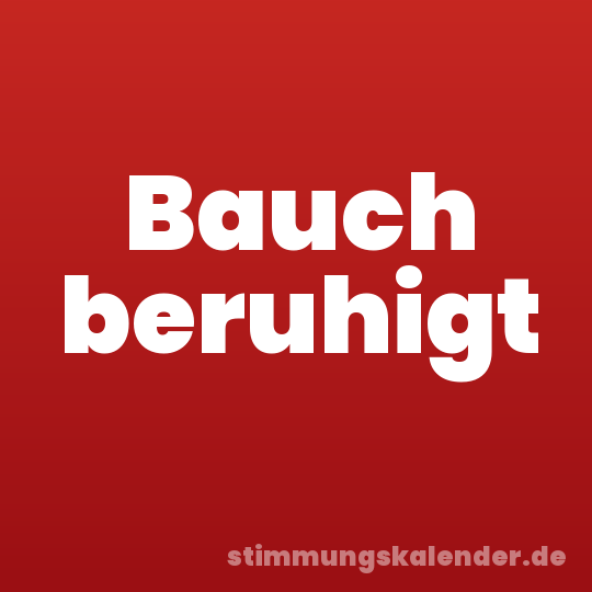 Bauch beruhigt