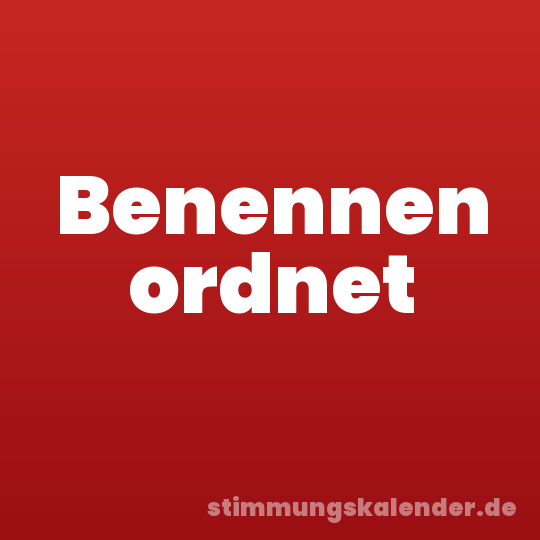 Benennen ordnet