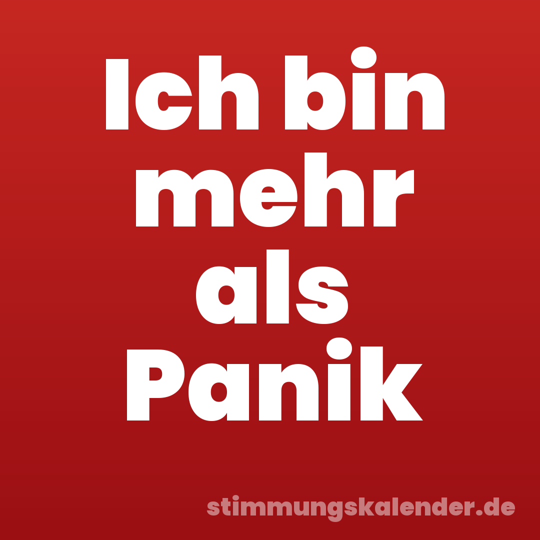 Ich bin mehr als Panik