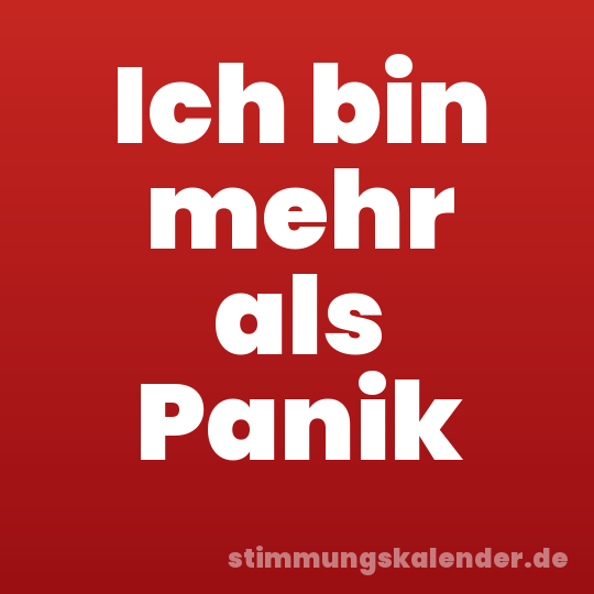 Ich bin mehr als Panik