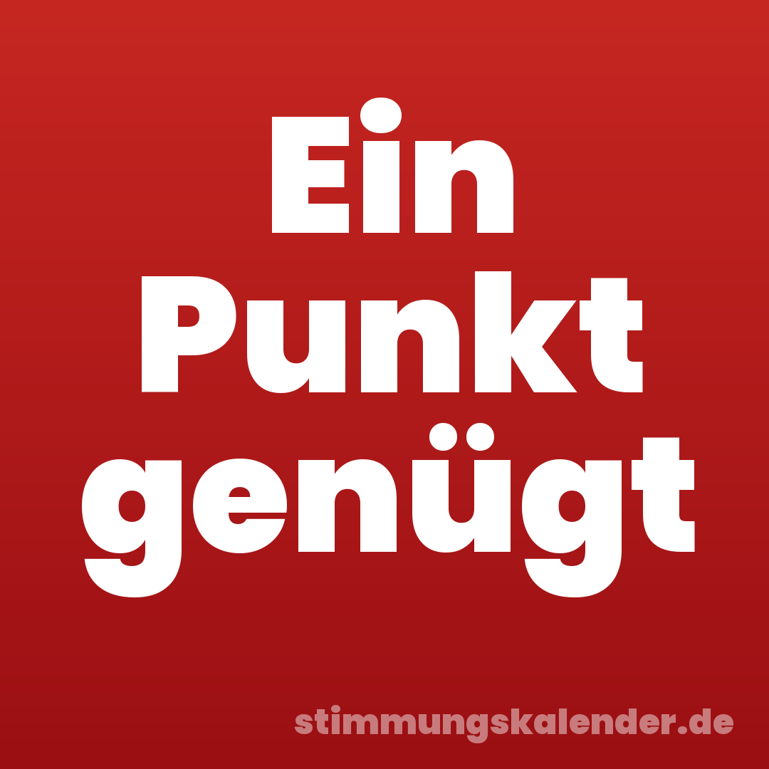 Ein Punkt genügt