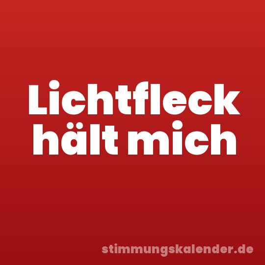 Lichtfleck hält mich