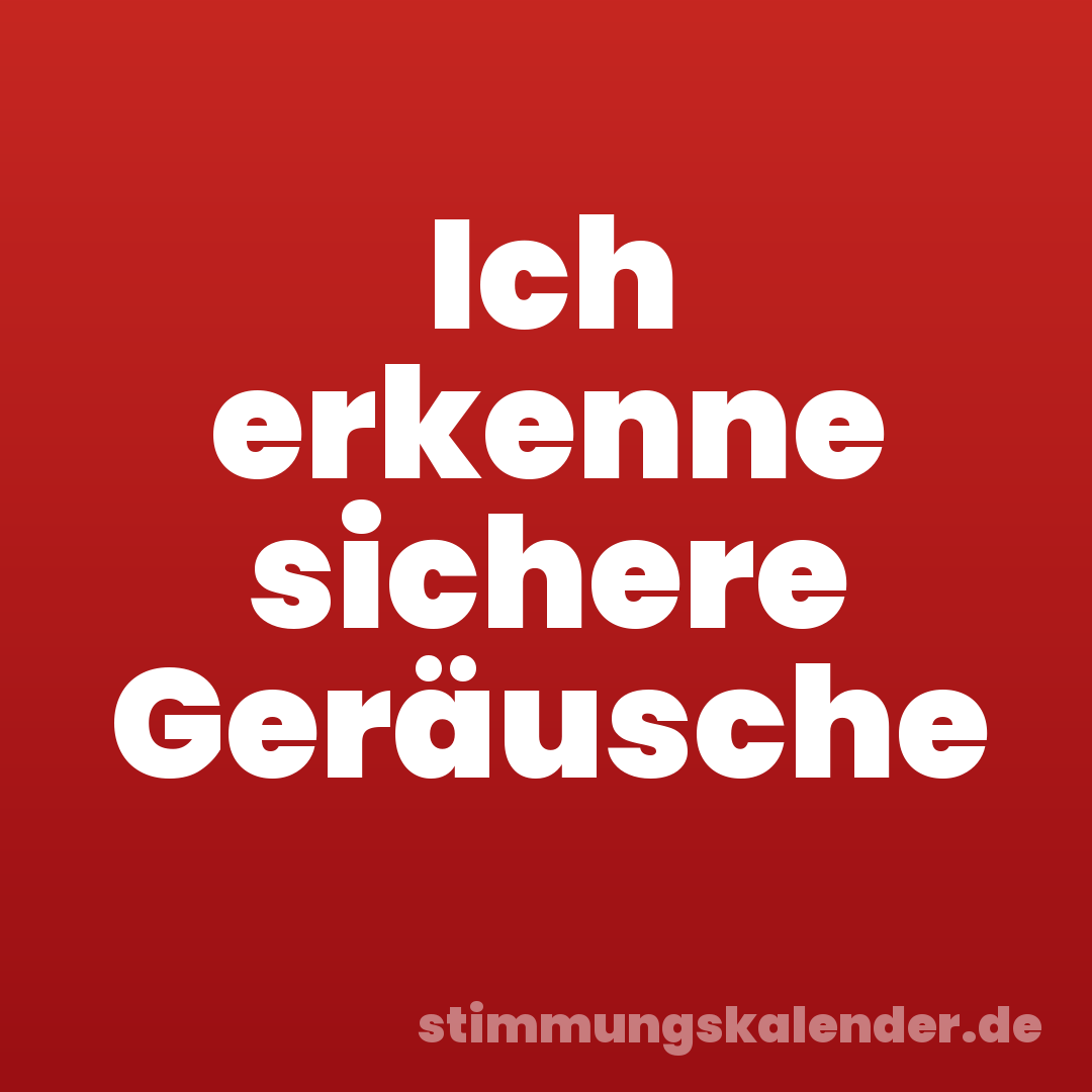 Ich erkenne sichere Geräusche