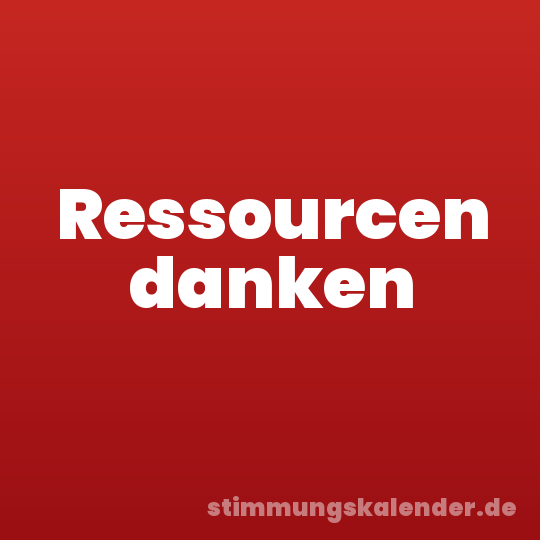 Ressourcen danken
