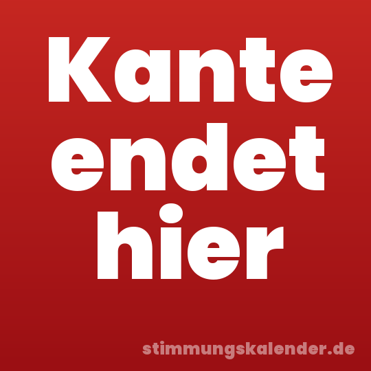 Kante endet hier