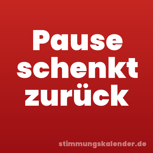 Pause schenkt zurück