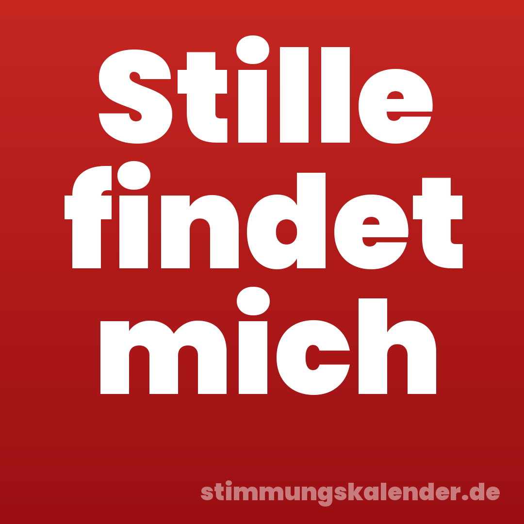 Stille findet mich