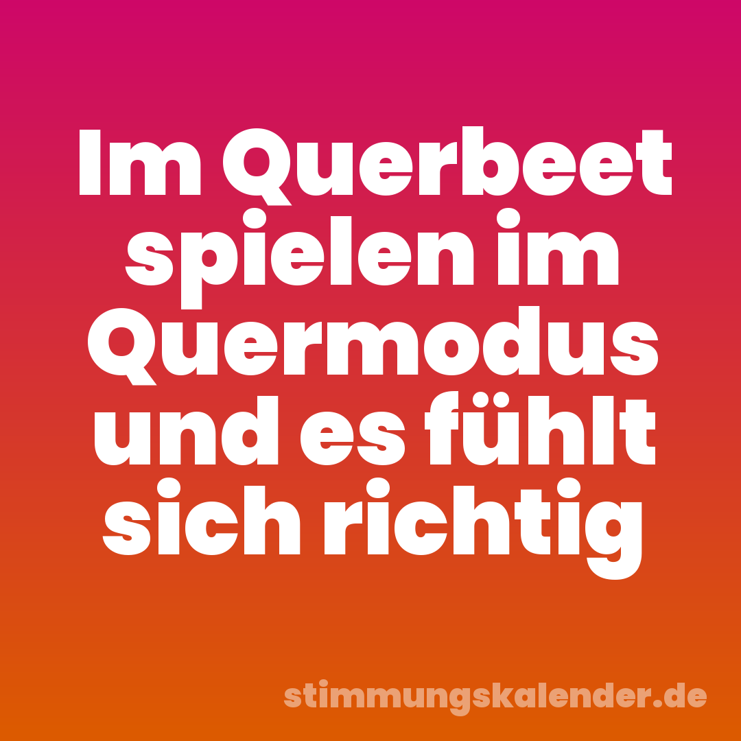 Im Querbeet spielen im Quermodus und es fühlt sich richtig