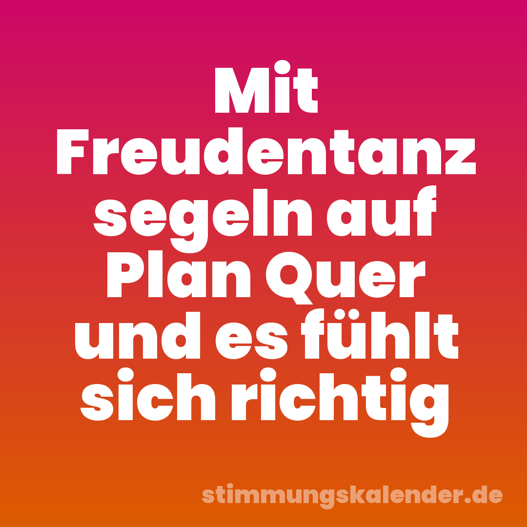 Mit Freudentanz segeln auf Plan Quer und es fühlt sich richtig