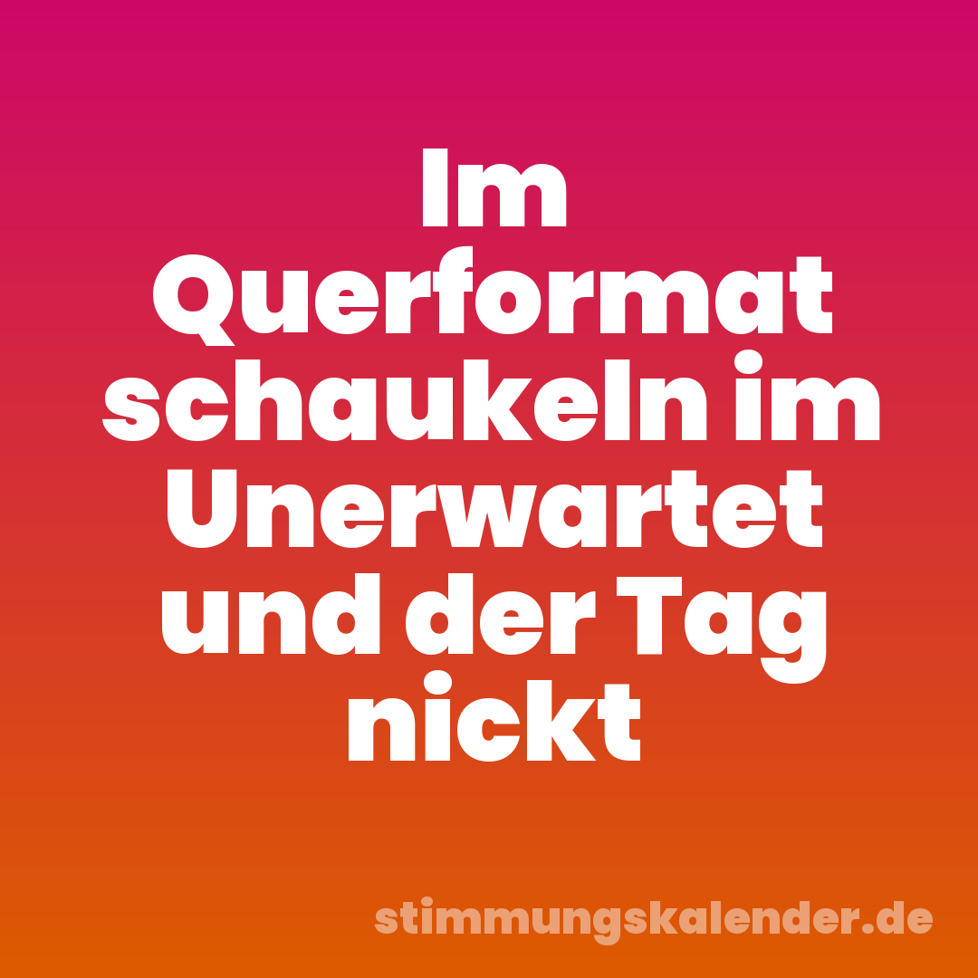 Im Querformat schaukeln im Unerwartet und der Tag nickt