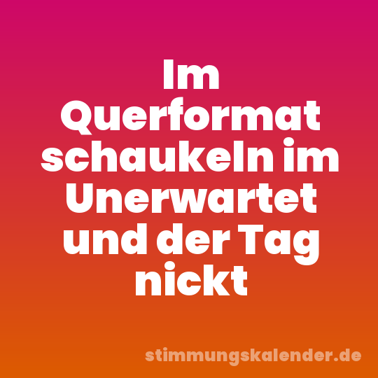 Im Querformat schaukeln im Unerwartet und der Tag nickt