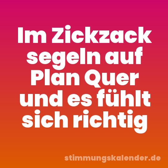 Im Zickzack segeln auf Plan Quer und es fühlt sich richtig