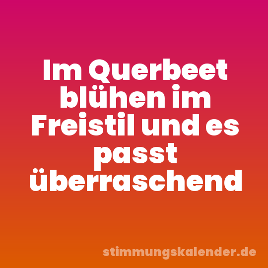 Im Querbeet blühen im Freistil und es passt überraschend
