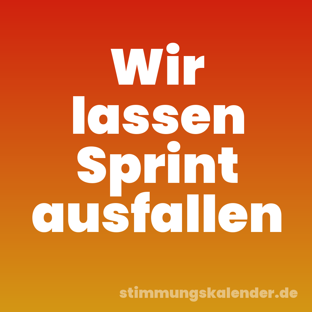 Wir lassen Sprint ausfallen