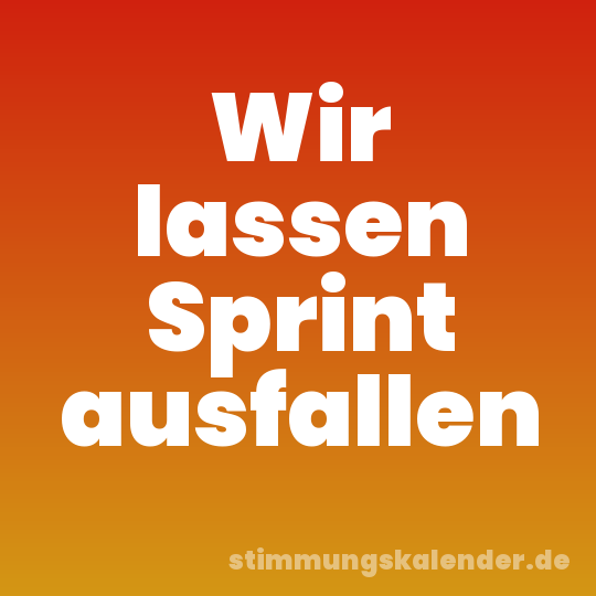 Wir lassen Sprint ausfallen