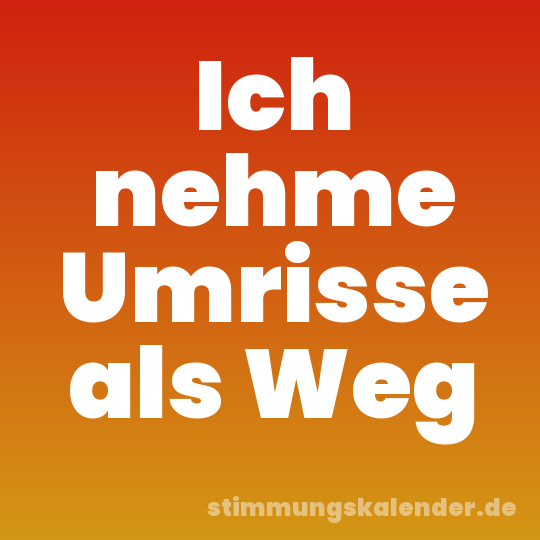 Ich nehme Umrisse als Weg