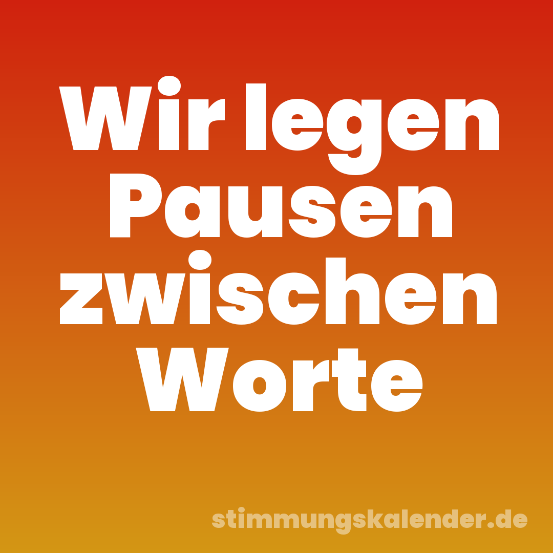 Wir legen Pausen zwischen Worte