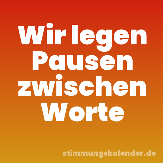 Wir legen Pausen zwischen Worte