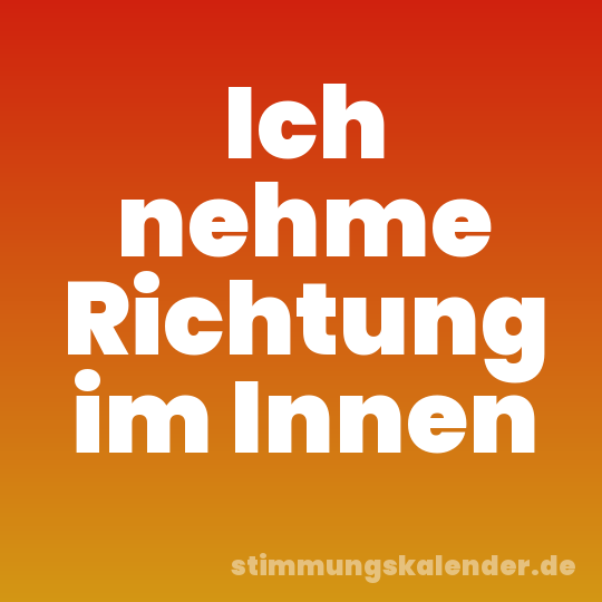Ich nehme Richtung im Innen