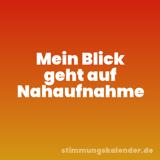 Mein Blick geht auf Nahaufnahme