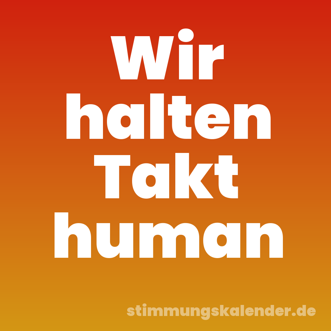 Wir halten Takt human