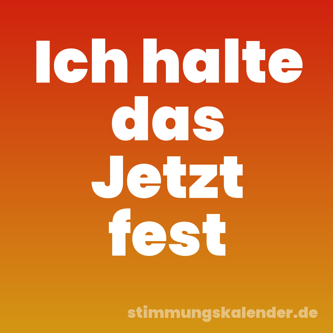 Ich halte das Jetzt fest