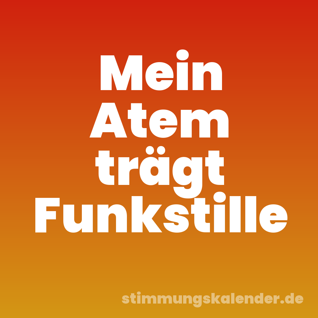 Mein Atem trägt Funkstille