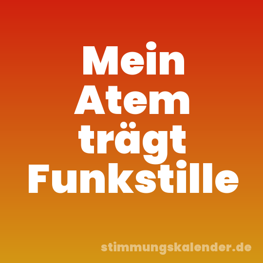 Mein Atem trägt Funkstille