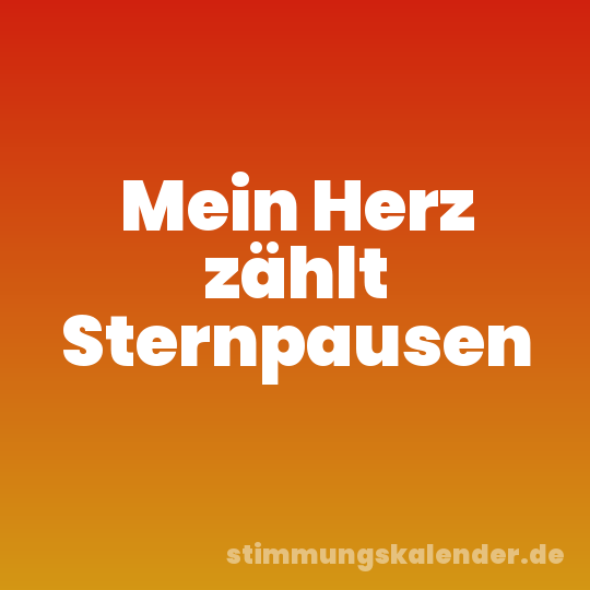 Mein Herz zählt Sternpausen