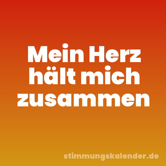 Mein Herz hält mich zusammen