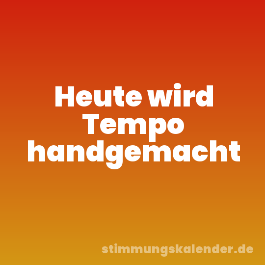 Heute wird Tempo handgemacht