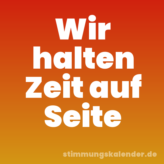 Wir halten Zeit auf Seite