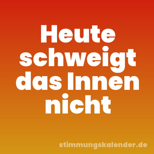 Heute schweigt das Innen nicht