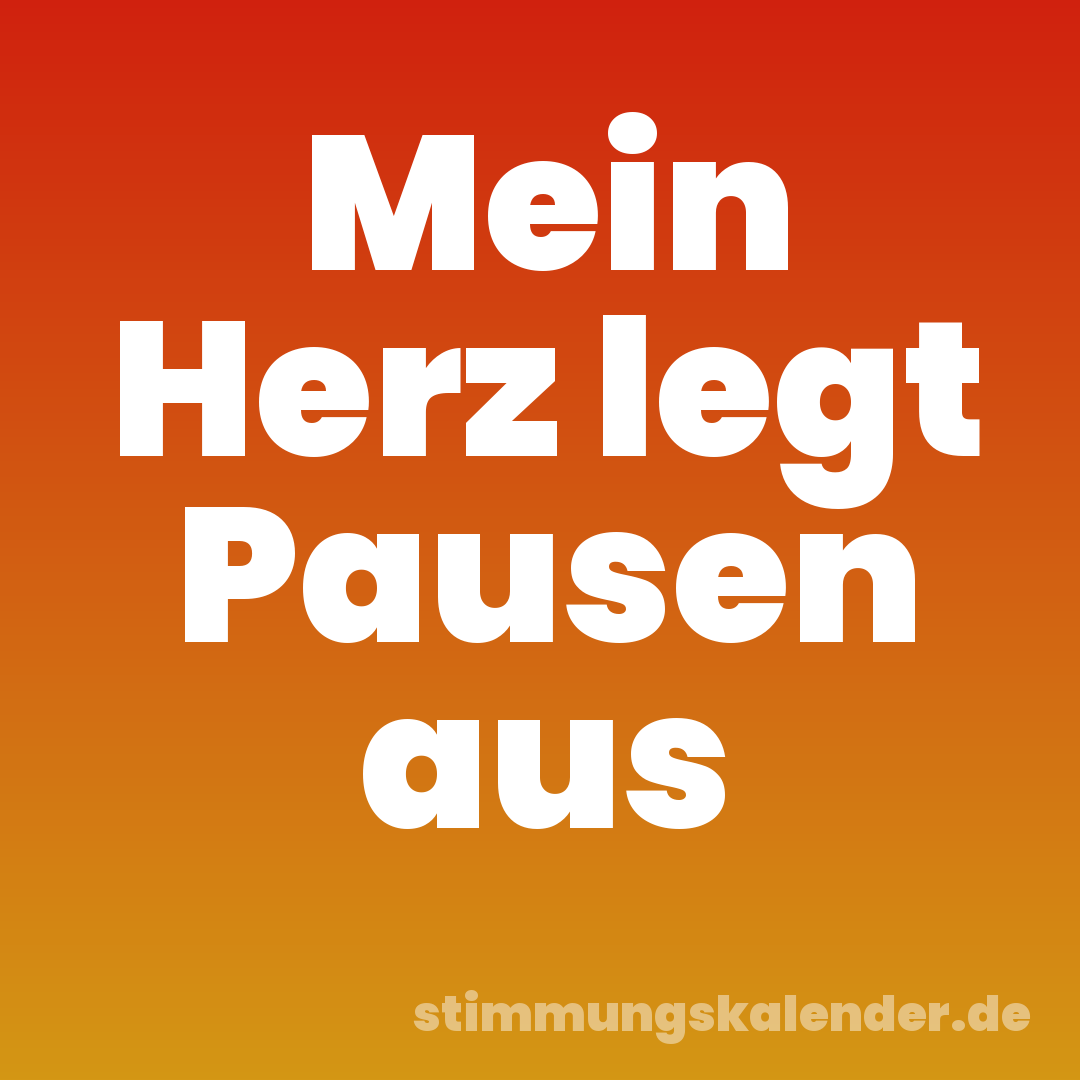 Mein Herz legt Pausen aus