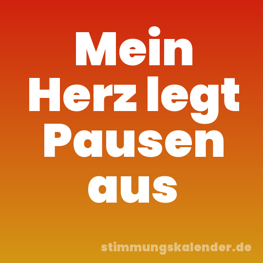 Mein Herz legt Pausen aus